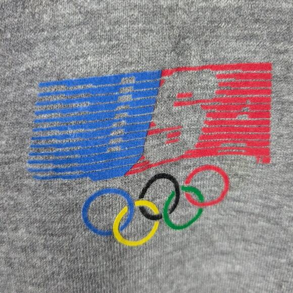 Vintage USA Olympics Sweatshirt Mens Large Gray Levi's Crewneck Made USA 80s - Picture 7 of 11